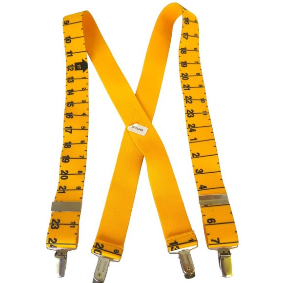 Yardstick Liar's Suspenders Bright Yellow Men's Size 36" Long x 1-1/2" Wide - Picture 2 of 6